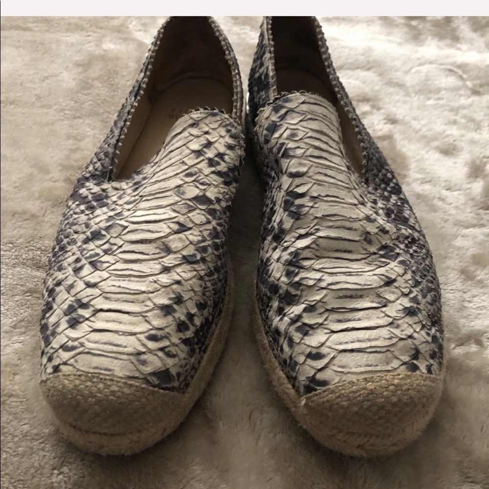 Snake skin espadrilles